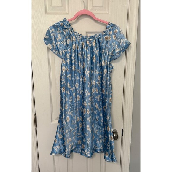 Vintage Oscar De La Renta Pink Label Floral Sleepwear Nightgown Size Medium - Picture 3 of 6